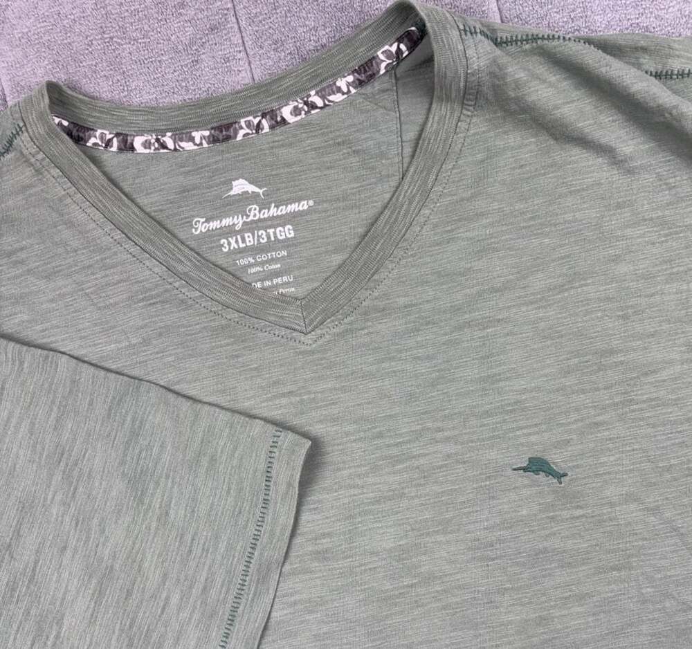 Tommy Bahama V-Neck T-Shirt Green 3XLB